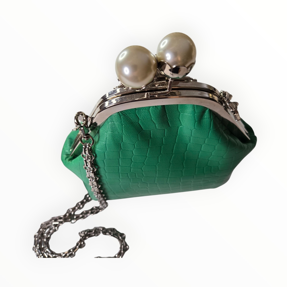 Bundle Of 2 Fun, Whimsical Women's Handbag Set-Green/silver & Pink/gold Accents - Picture 5 of 13